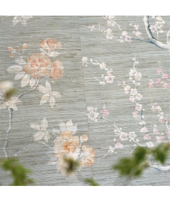 Manohari Grasscloth Blossom Wallpaper pas cheres