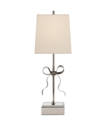 Ellery Gros-Grain Nickel Creme Tischlampe meilleur choix