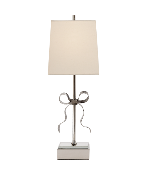 Ellery Gros-Grain Nickel Creme Tischlampe meilleur choix